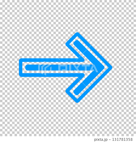 A refreshing blue arrow icon, a reliable blue color arrow mark, a simple and clean blue direction sign 131781358