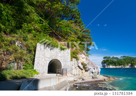 浄土ヶ浜の海 遊歩道の風景 三陸の観光地 浄土ヶ浜の海 遊歩道の風景 三陸の観光地 131781384