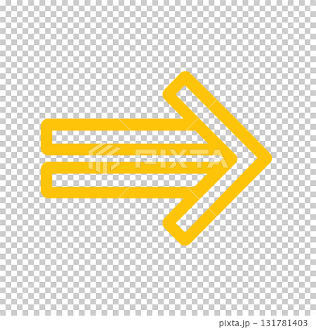 明亮的黃色箭頭圖標,警告的黃色箭頭標記,積極醒目的黃色方向標誌 明亮的黃色箭頭圖標,警告的黃色箭頭標記,積極醒目的黃色方向標誌 131781403