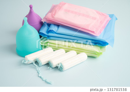 Sanitary hygiene set for woman menstrual period cycle protection. Sanitary hygiene set for woman menstrual period cycle protection. 131781538