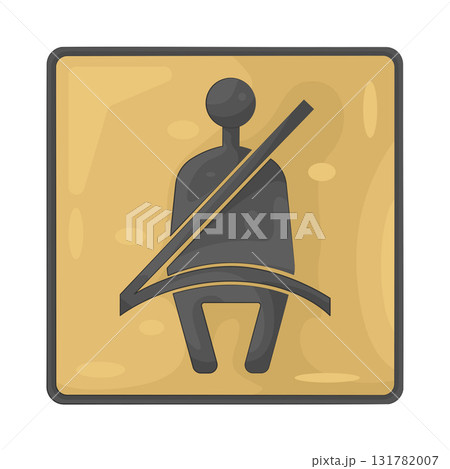 Illustration of seatbelt sign Illustration of seatbelt sign 131782007