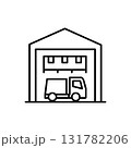 Garbage truck icon vector in line style 131782206
