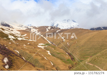 View on the Caucasus mountains in Georgia View on the Caucasus mountains in Georgia 131782274