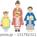 着物を着た子供たち　七五三 131782321