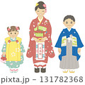 着物を着た子供たち　七五三 131782368