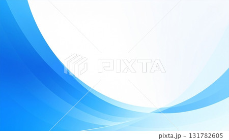 パワポや資料の表紙に使える青と白の流れる曲線が描く爽やかなビジネス系抽象背景デザイン パワポや資料の表紙に使える青と白の流れる曲線が描く爽やかなビジネス系抽象背景デザイン 131782605
