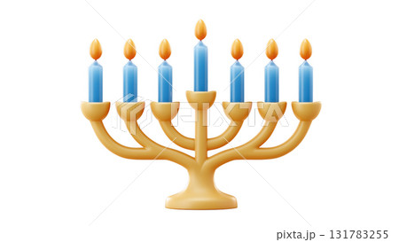Blue candles on menorah symbolize Hanukkah joy, created AI, PNG Blue candles on menorah symbolize Hanukkah joy, created AI, PNG 131783255