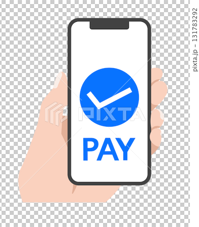 Smartphone screen electronic money pay illustration 131783292