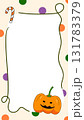 Halloween cartoon frame for festival, illustration. Social media platform template 131783379