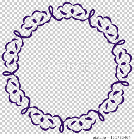 紫色絲帶狀裝飾蕾絲框架 紫色絲帶狀裝飾蕾絲框架 131783464