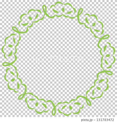 黃綠色絲帶裝飾蕾絲框架 131783472