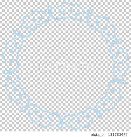 淺藍色絲帶裝飾蕾絲框架 淺藍色絲帶裝飾蕾絲框架 131783475