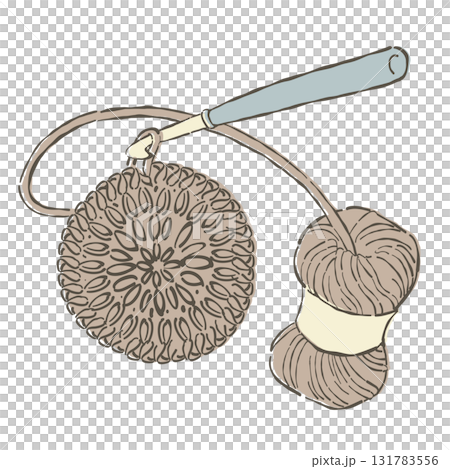 簡單的鉤針編織圖像插圖 131783556