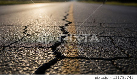 Cracked Desert Ground Surface Under Harsh Sunlight Cracked Desert Ground Surface Under Harsh Sunlight 131783743