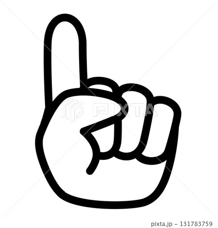 指差し(人差し指)のシンプルなイラスト 指差し(人差し指)のシンプルなイラスト 131783759