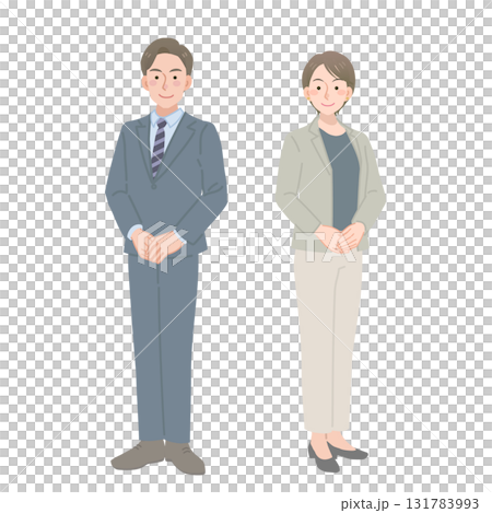 穿著西裝的男人和女人 131783993