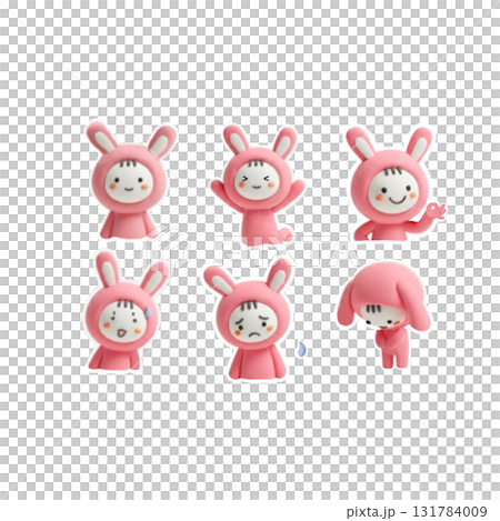 兔子角色 6 姿勢集 兔子角色 6 姿勢集 131784009