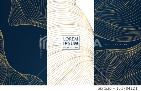 Luxury abstract vector backgrounds, golden wave lines, marble textures, elegant geometric frames, royal modern style. Premium packaging, wine or perfume labels, wedding cards Luxury abstract vector backgrounds, golden wave lines, marble textures, elegant geometric frames, royal modern style. Premium packaging, wine or perfume labels, wedding cards 131784121