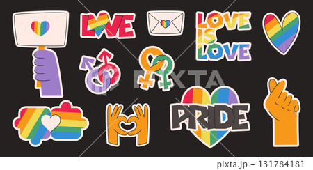 Pride month sticker collection 131784181