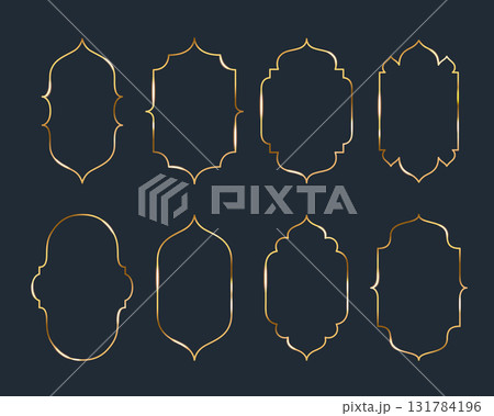 Arab arch gold frames 131784196