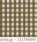 オリーブブラウンのシームレスなチェック柄 131784895