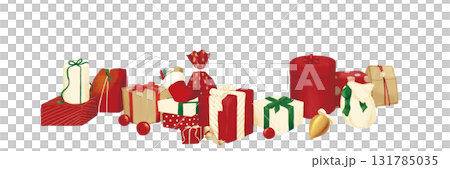 Red Christmas gift banner illustration Red Christmas gift banner illustration 131785035