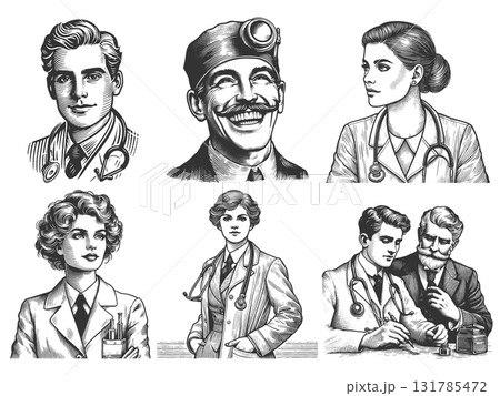 Medical Professionals and Doctors set raster Medical Professionals and Doctors set raster 131785472