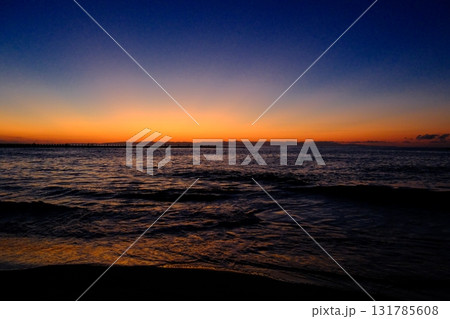 日和山浜海水浴場から佐渡ヶ島展望 131785608