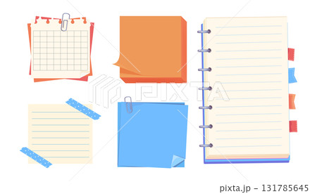 Bulletin paper, notes lined list set, notebook office or school blank notebook for homework and exercises. Sticky stickers reminders, notebook clippings, stationery, planner, Bulletin paper, notes lined list set, notebook office or school blank notebook for homework and exercises. Sticky stickers reminders, notebook clippings, stationery, planner, 131785645