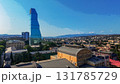 Roofs of  Opera theatre  and the Biltmore hotel Tbilisi - skyscraper building   in distance  (Opera on  on Rustaveli Ave) Roofs of  Opera theatre  and the Biltmore hotel Tbilisi - skyscraper building   in distance  (Opera on  on Rustaveli Ave) 131785729