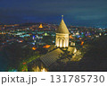 nIGHT  AERIAL VIEW ON Tbilisi nIGHT  AERIAL VIEW ON Tbilisi 131785730