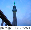 空に伸びる東京スカイツリー 131785971