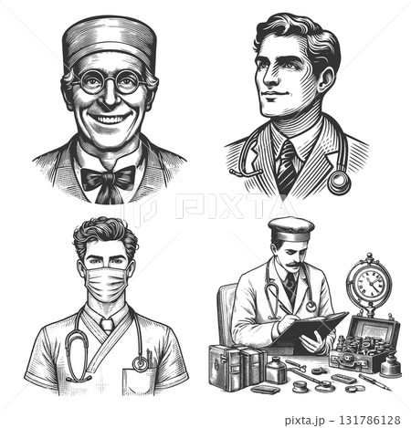 Medical Professionals and Doctors set raster Medical Professionals and Doctors set raster 131786128