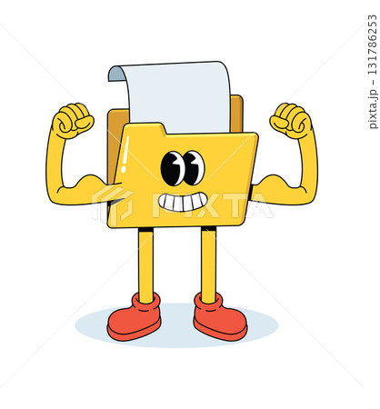 folder data strong groovy cartoon illustration folder data strong groovy cartoon illustration 131786253