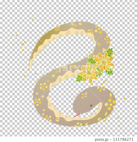 簡單的日式蛇花裝飾 131786271