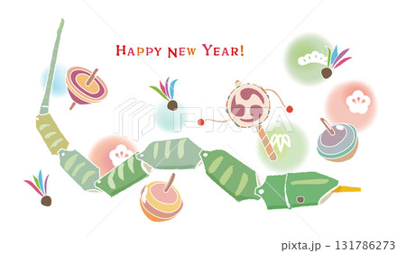 竹のヘビとおもちゃ 131786273