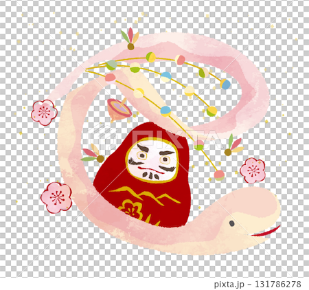 可愛的蛇和達摩 131786278