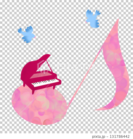 Musical notes and piano Musical notes and piano 131786442