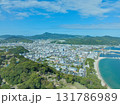洲本市市街地の空撮　先山も見える 131786989