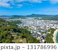 洲本市市街地の空撮 131786996