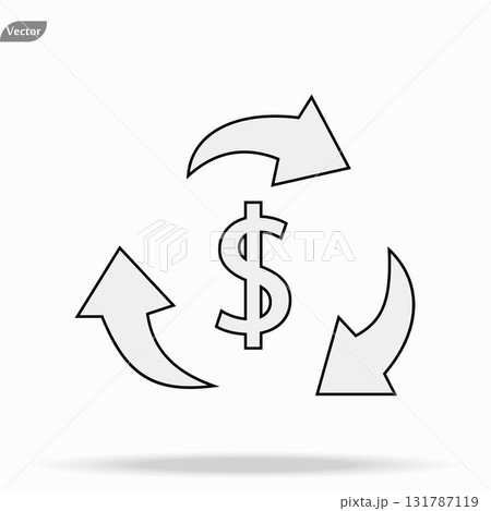 Currency exchange icon Vector design on white background. eps10 Currency exchange icon Vector design on white background. eps10 131787119