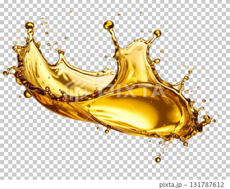 Splashing water in golden liquid waves isolated on white background Splashing water in golden liquid waves isolated on white background 131787612