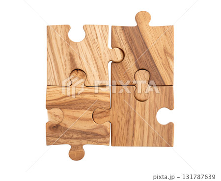 Wooden blocks with colorful letters spelling words on a white background. 131787639