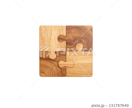 Wooden blocks with colorful letters spelling words on a white background. 131787640