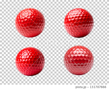 Colorful golf balls on a white background Colorful golf balls on a white background 131787666