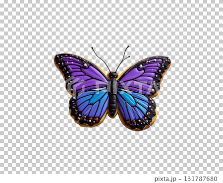 Monarch butterfly on white background 131787680