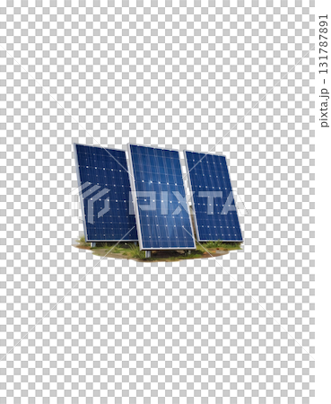 An isolated blue photovoltaic solar panel generates clean renewable energy from sunlight An isolated blue photovoltaic solar panel generates clean renewable energy from sunlight 131787891
