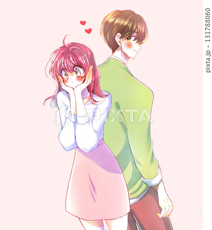 背中合わせの恋する男女 背中合わせの恋する男女 131788060