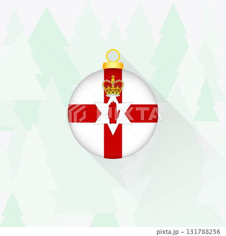 Northern Ireland National Flag Christmas Decoration. Northern Ireland National Flag Christmas Decoration. 131788256
