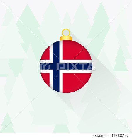 Norway National Flag Christmas Decoration. 131788257